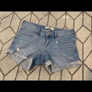 hollister jean shorts size 0 ripped